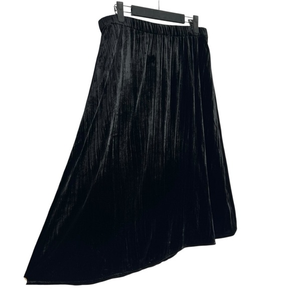 Eileen Fisher Velvet A Line Skirt Black Size Medium Petite NEW - Picture 6 of 13